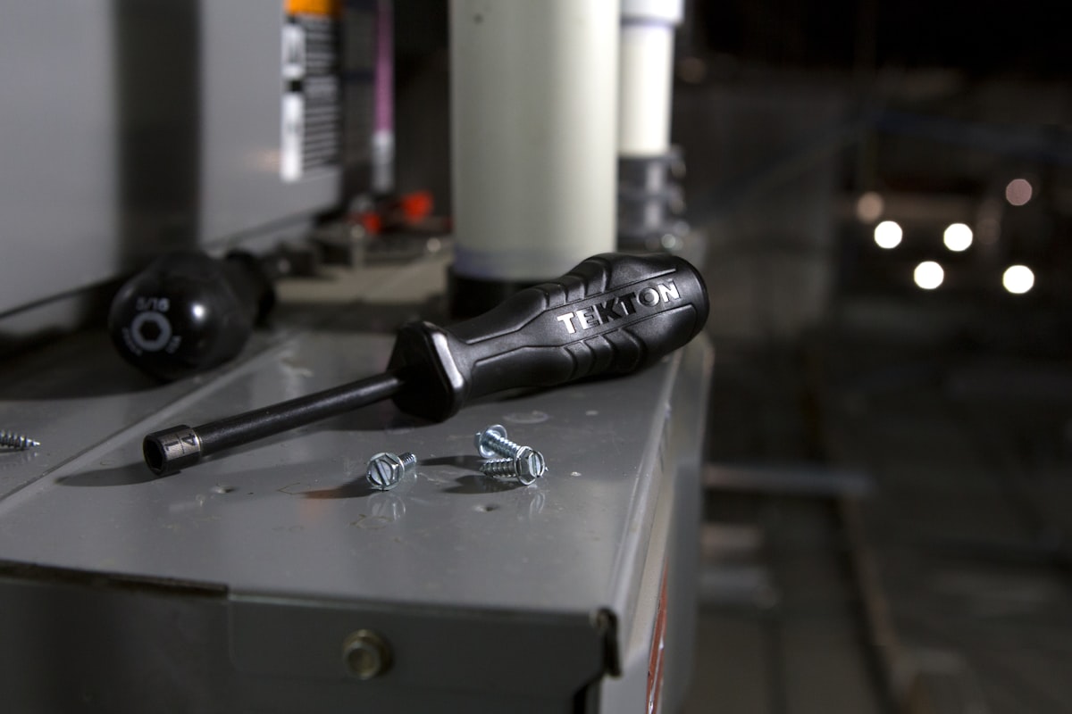HVAC service tools laid out for a maintenance visit